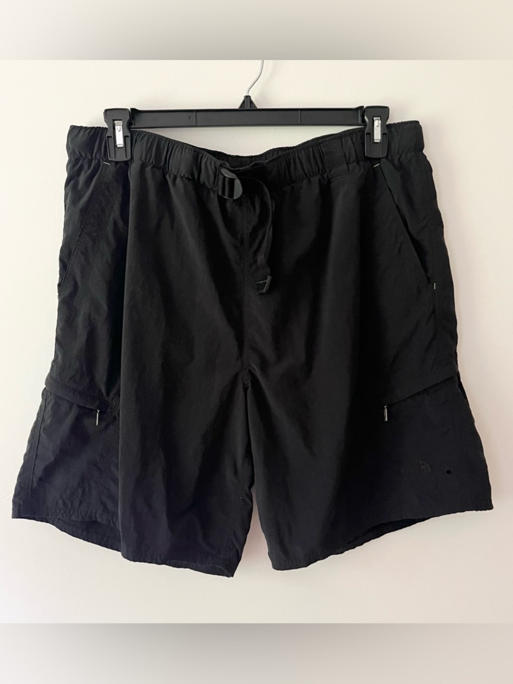 Men's The North Face Hybrid Nylon Shorts Black Outdoor Large Quick-Dry Hiking